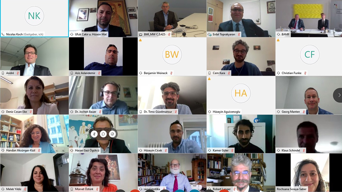 Screenshot einer Videokonferenz (Quelle: BAMF) Screenshot einer Videokonferenz