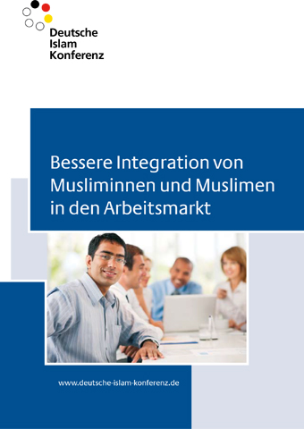 Titelbild Broschüre "Bessere Integration von Musliminnen und Muslimen in den Arbeitsmarkt"